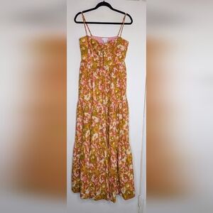 House of Harlow 1960 Floral Maxi Dress - Orange and Pink